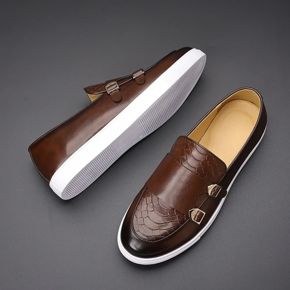 Mocassim Masculino Casual Orion – Couro com Sola Branca