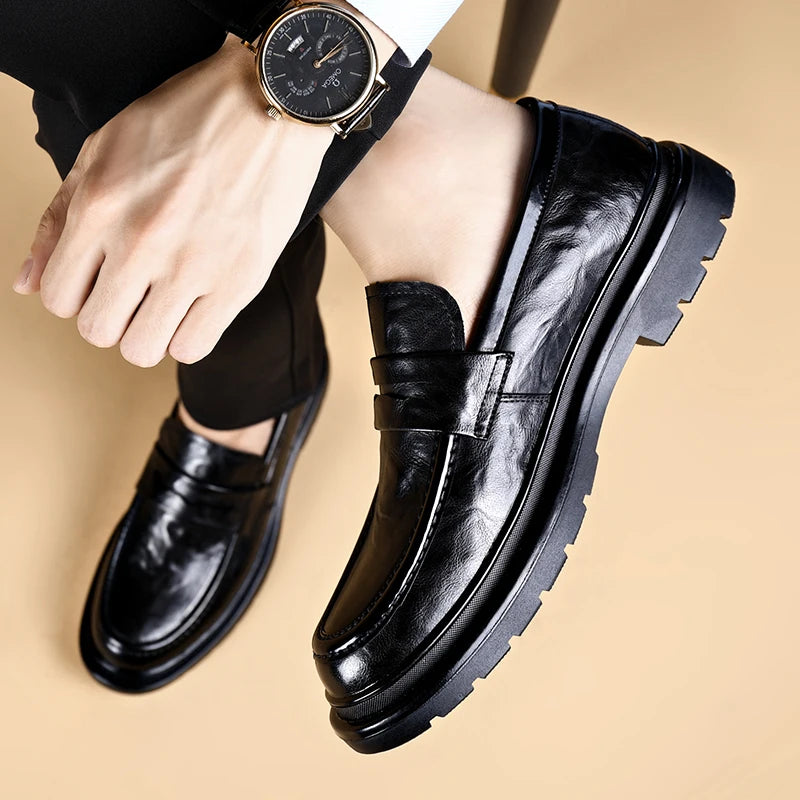 Mocassim Masculino Clássico em Couro – Slip On Artesanal