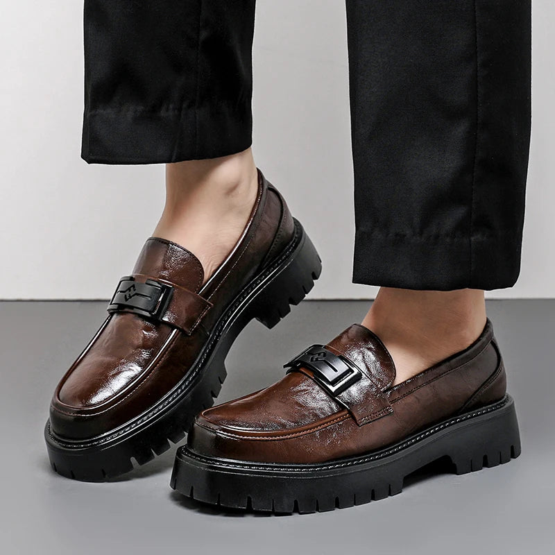 Mocassim Masculino Casual Slip On em Couro Luxo