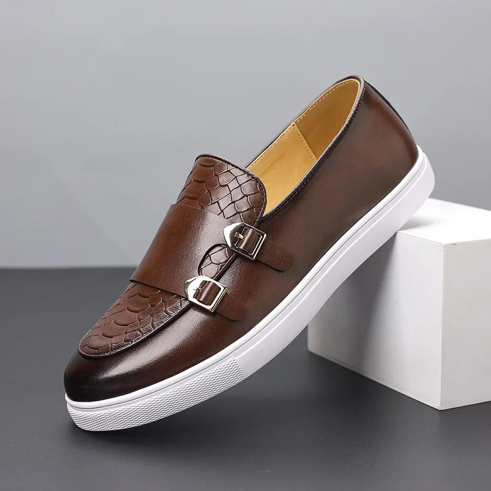 Mocassim Masculino Casual Orion – Couro com Sola Branca