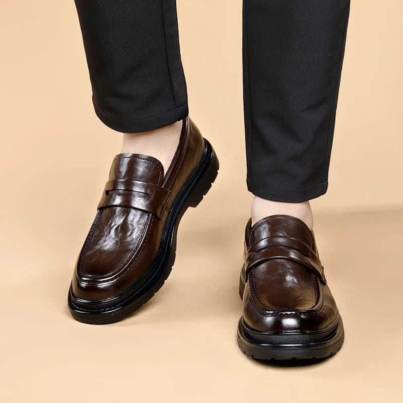Mocassim Masculino Clássico em Couro – Slip On Artesanal