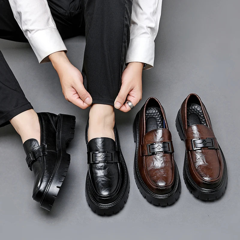 Mocassim Masculino Casual Slip On em Couro Luxo