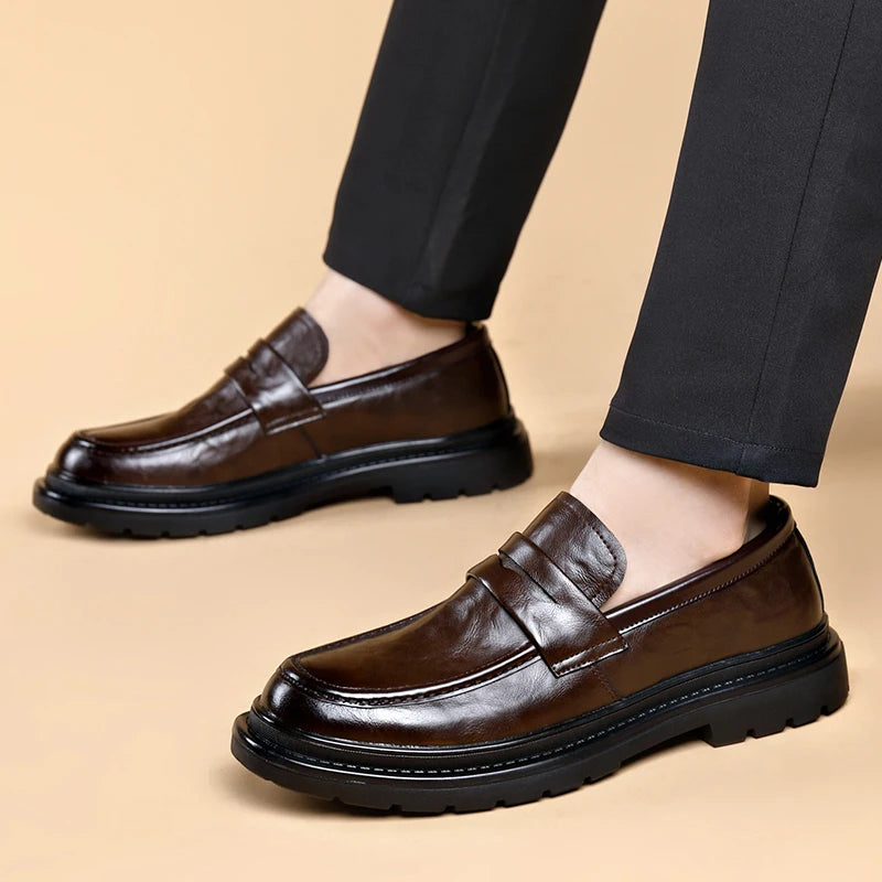 Mocassim Masculino Clássico em Couro – Slip On Artesanal