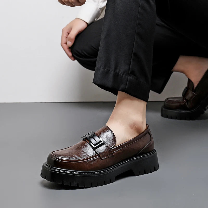 Mocassim Masculino Casual Slip On em Couro Luxo