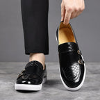 Mocassim Masculino Casual Orion – Couro com Sola Branca
