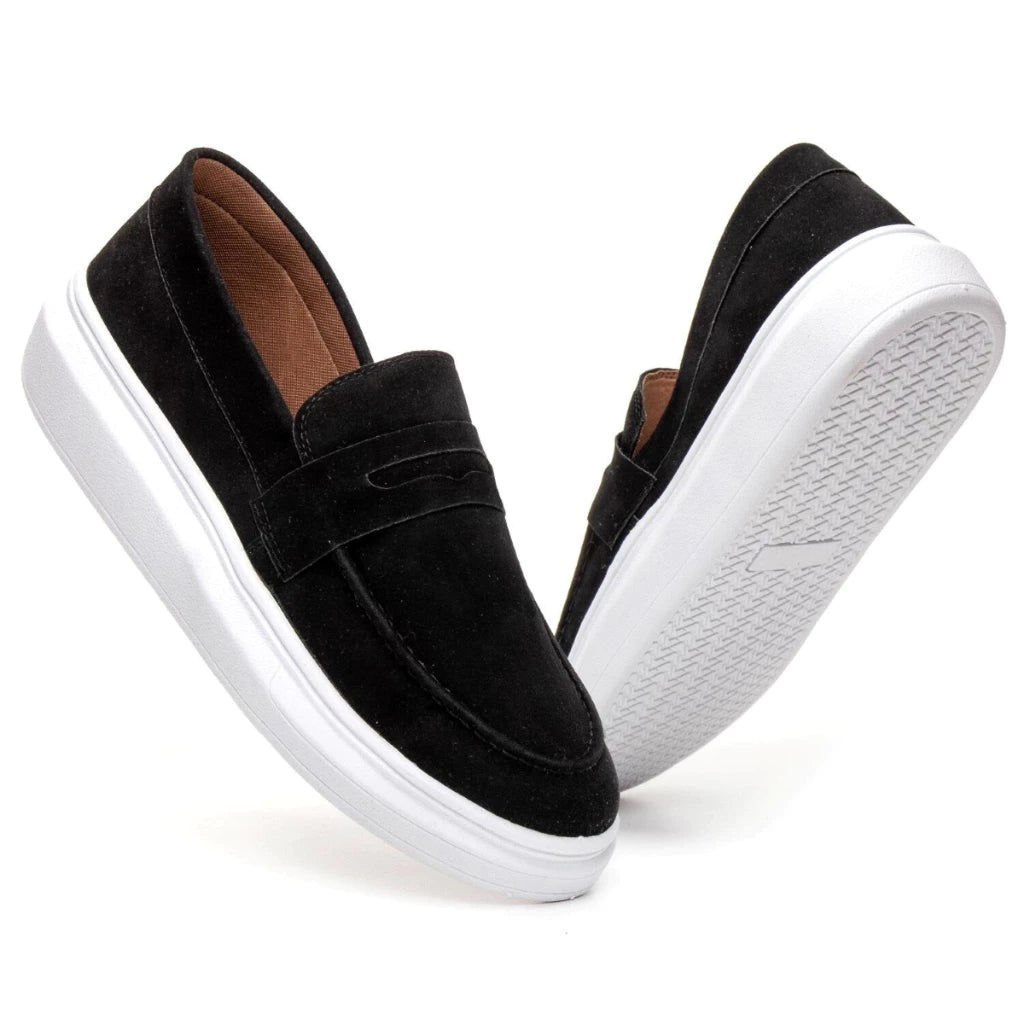 Mocassim Masculino Sola Alta Camurça