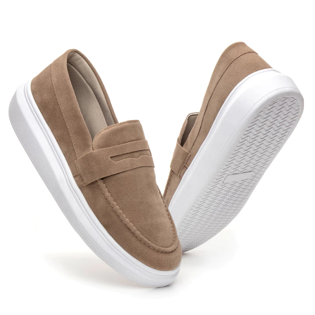 Mocassim Masculino Sola Alta Camurça