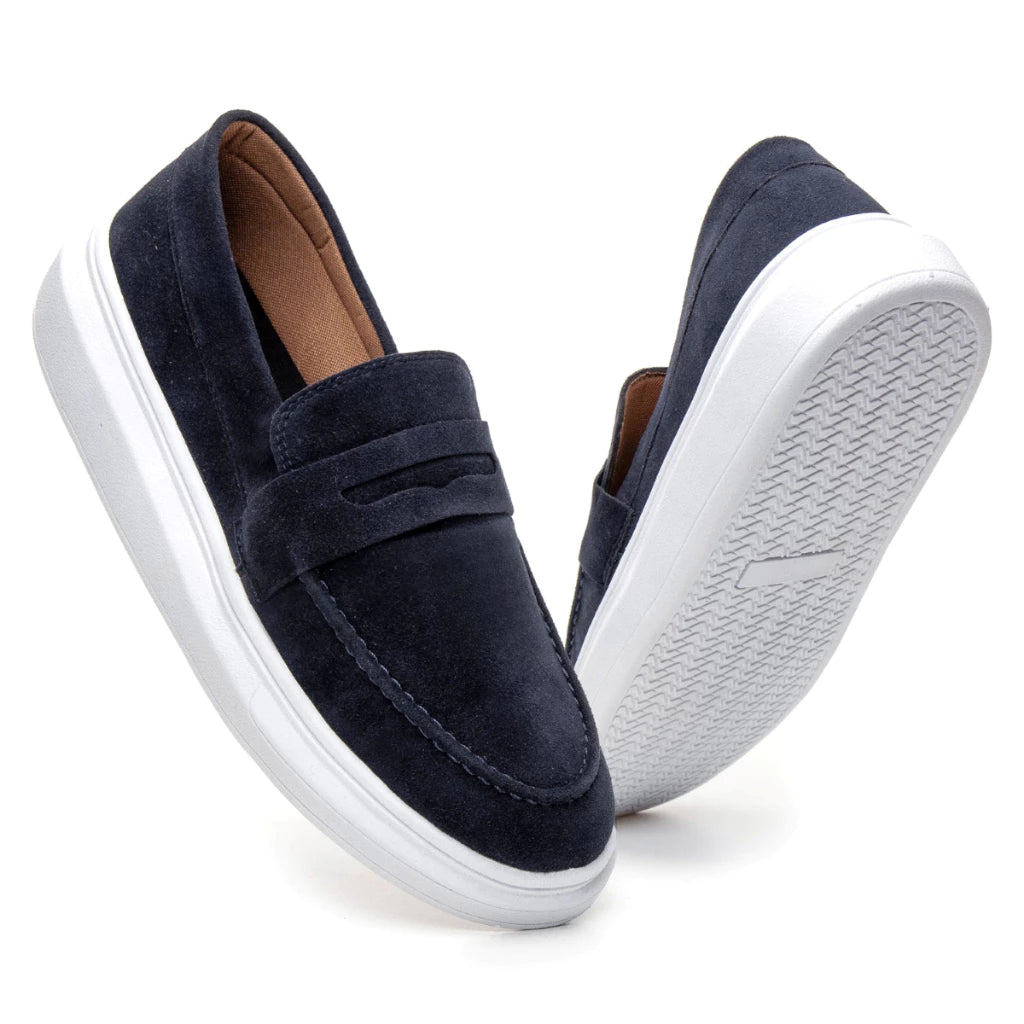 Mocassim Masculino Sola Alta Camurça