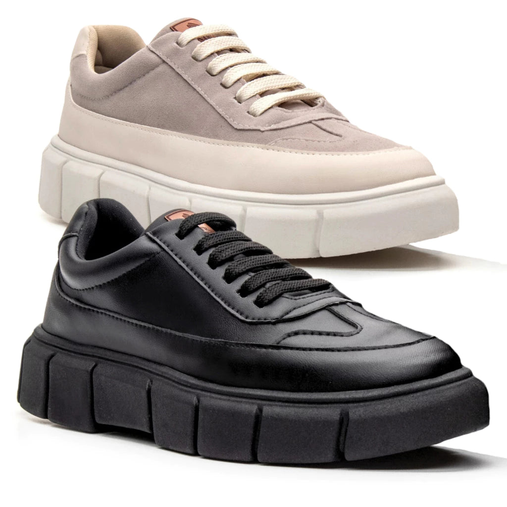 Combo Premium – 2 Pares de Tênis Masculino Oversized Plataforma
