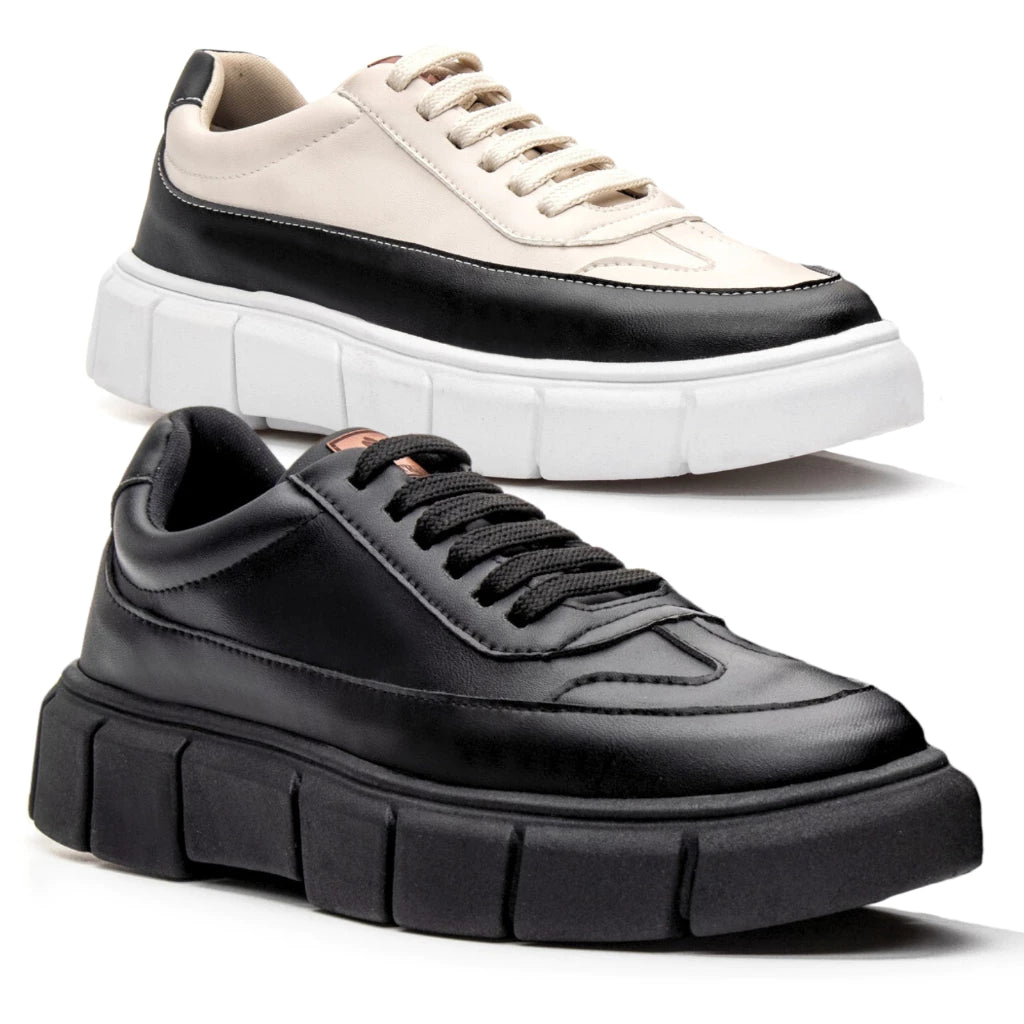 Combo Premium – 2 Pares de Tênis Masculino Oversized Plataforma