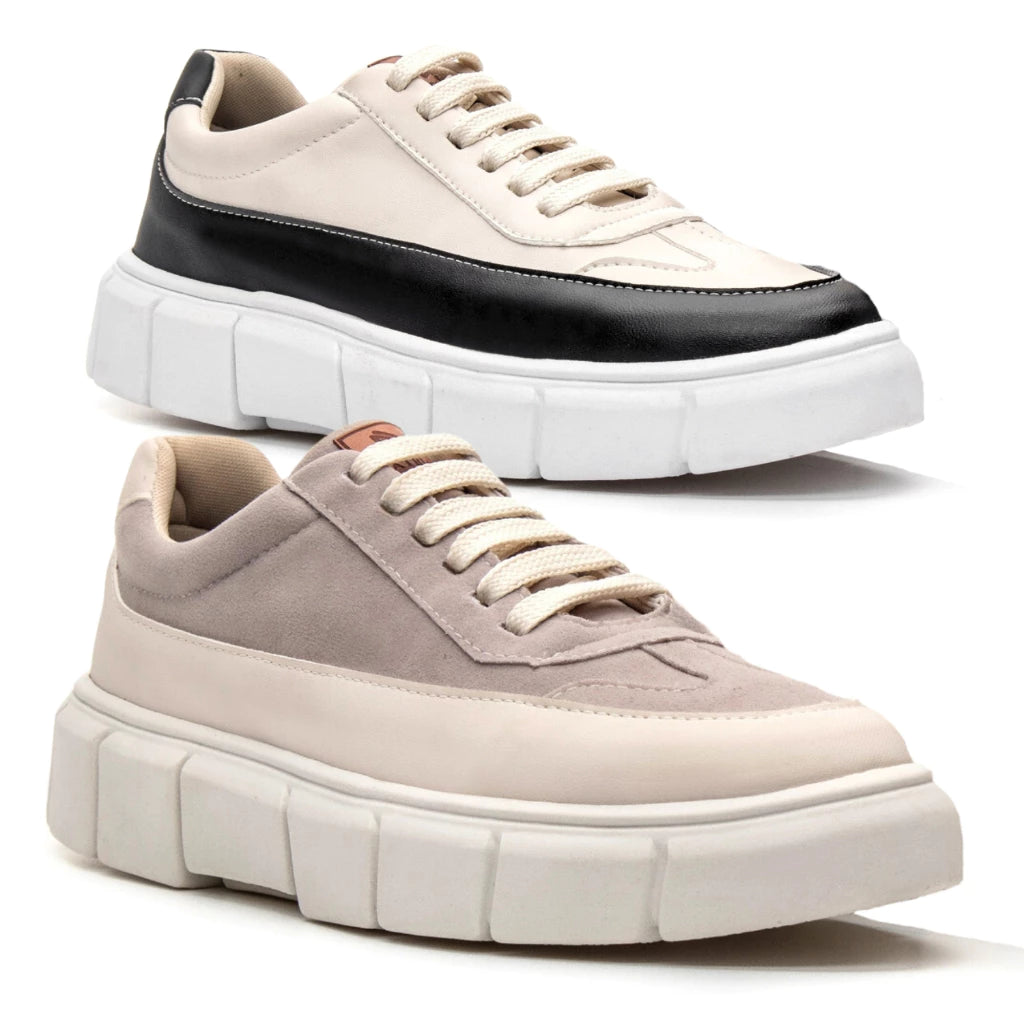 Combo Premium – 2 Pares de Tênis Masculino Oversized Plataforma