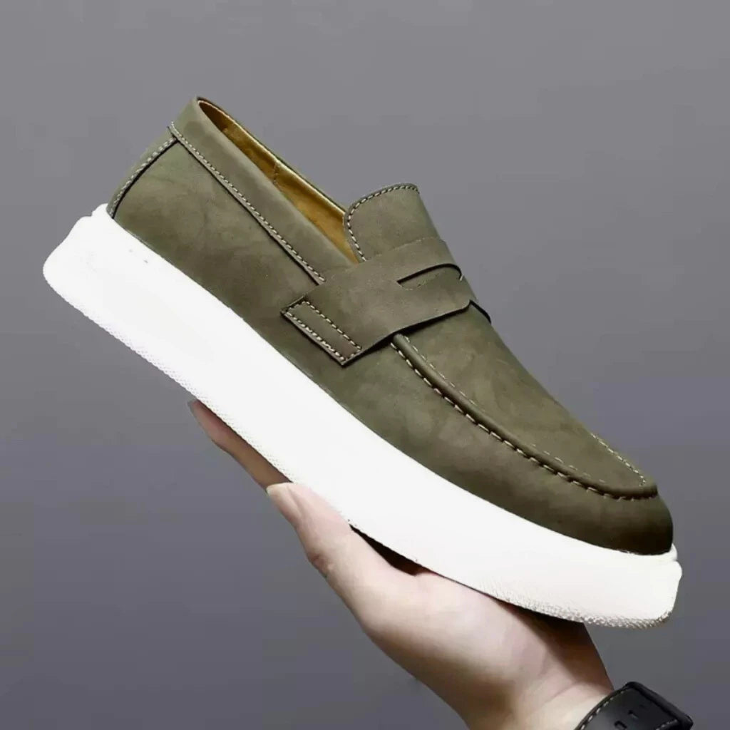 Mocassim Masculino Sola Alta Camurça