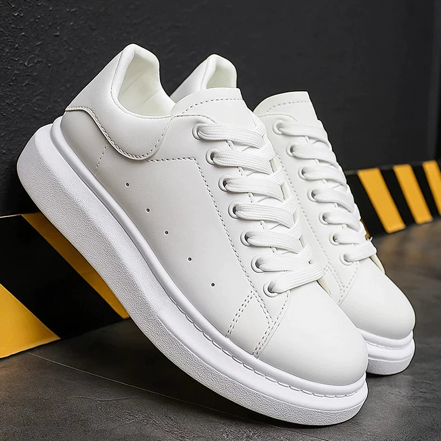 Tênis Masculino Branco Oversized Plataforma – Casual Confortável