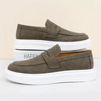 Mocassim Masculino Sola Alta Camurça