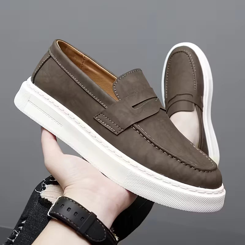 Mocassim Masculino Sola Alta Camurça