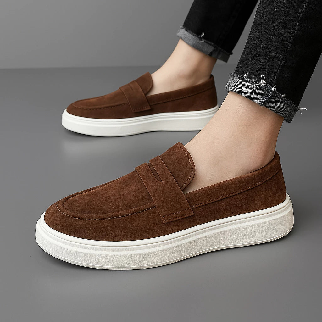 Mocassim Masculino Sola Alta Camurça