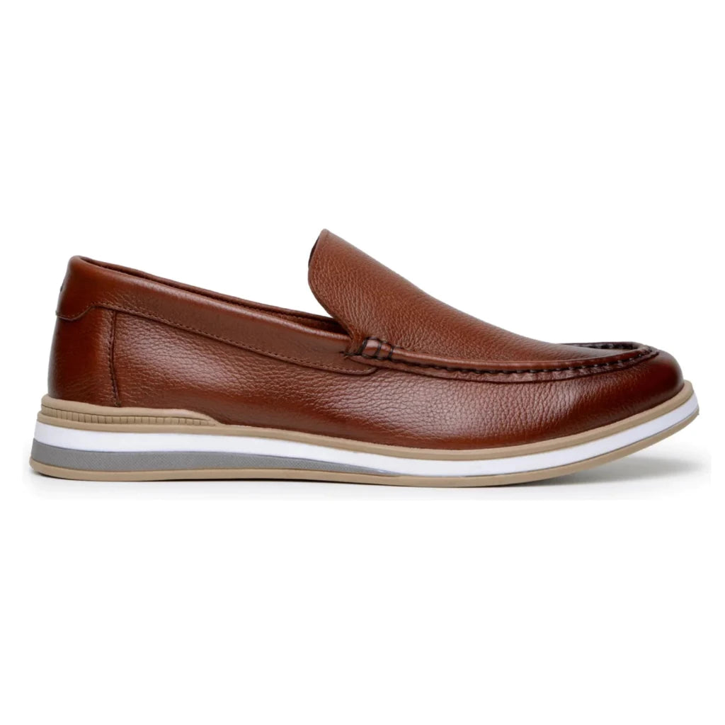 Mocassim Masculino Couro Drive Slip On Moderno