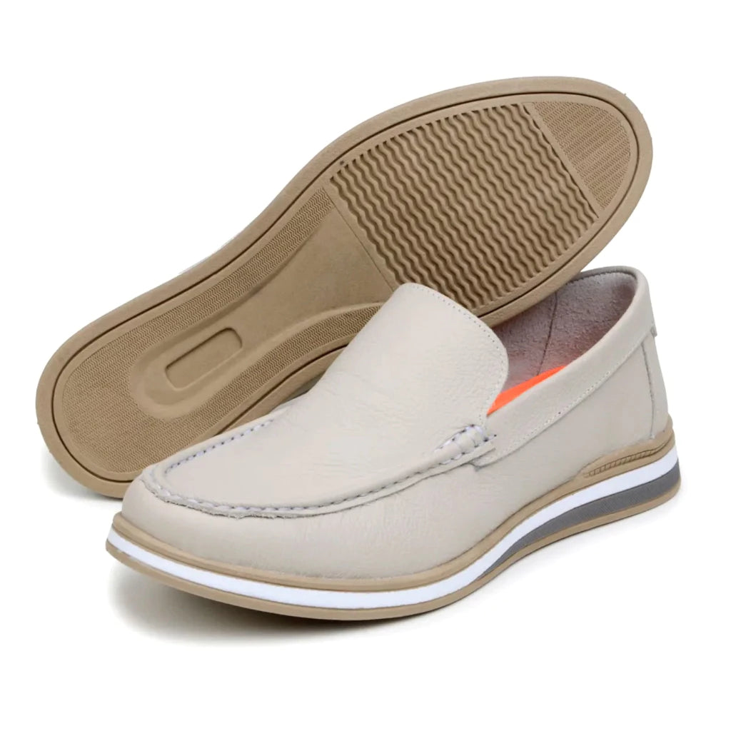 Mocassim Masculino Couro Drive Slip On Moderno