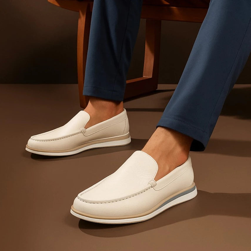 Mocassim Masculino Couro Drive Slip On Moderno